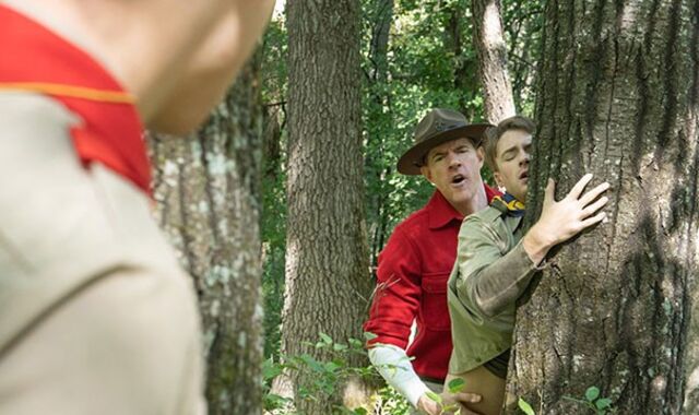 ScoutBoys - Strung Up Scoutmaster observed as he barebacks super-hot scout in wood