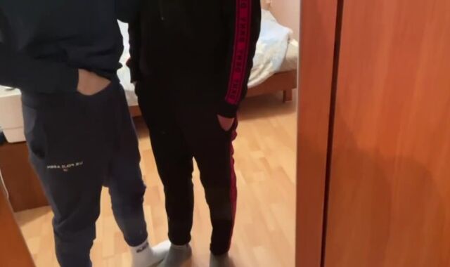 Russian folks in sportswear