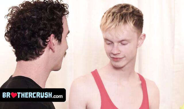 Bro-In-Law Crush - Ultra-Nasty Youngster Tricks His Senior Step Brothers To Make Out And Take Their Large Firm-Ons