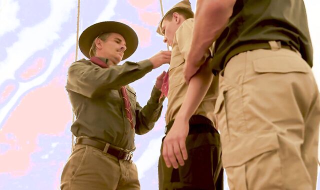 ScoutBoys - Adorable Boy Scout takes it rock rock hard and moist from 2 v supah-spectacular DILFs