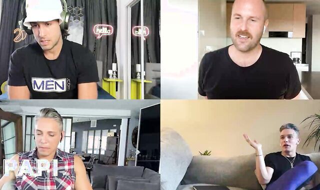 Papi - Diego Without & Luis Rubi Witness Themselves Pound & Review Their Sequences With The Crew Members