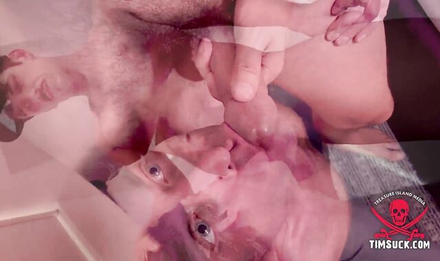 Dad enjoys deep gargling wood