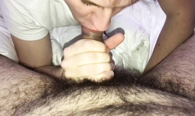 I make him jizm with my gullet