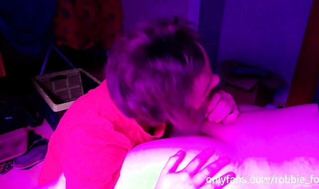 Cockblowing twink gets facefucked and sprayed with spunk