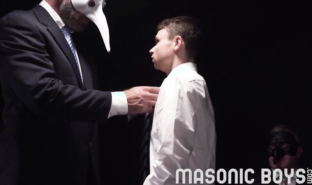 MasonicBoys - Hesitant guy opens up drill-fuck hole and gets bred before father cult