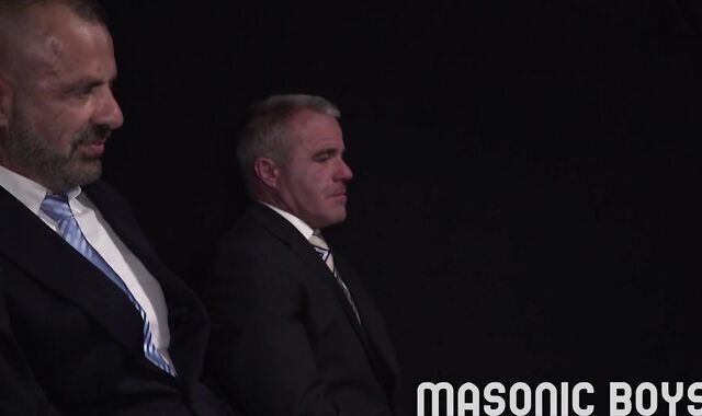 MasonicBoys - Hesitant guy opens up drill-fuck hole and gets bred before father cult