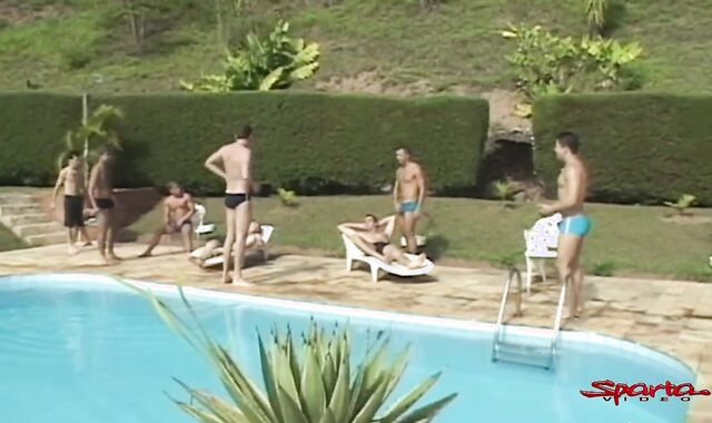 Sparta - Wild Shaft Blowers Get Culo Screwed At Pool Soiree!