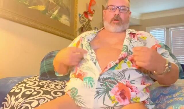 Shoves A nail stick in his meaty daddy rump to spunk