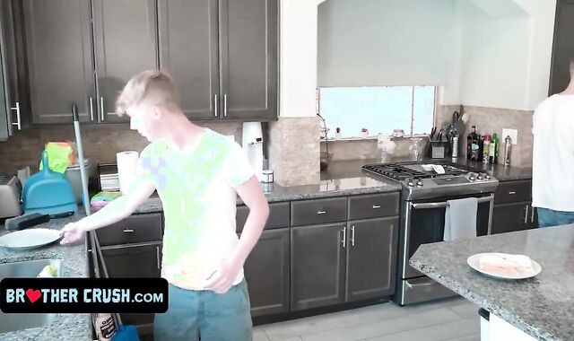 Step-Bro Kick - Virginal Uber-Cute Fellow Gets Tricked By His Senior Stepbrother To Take His Big Man-Meat